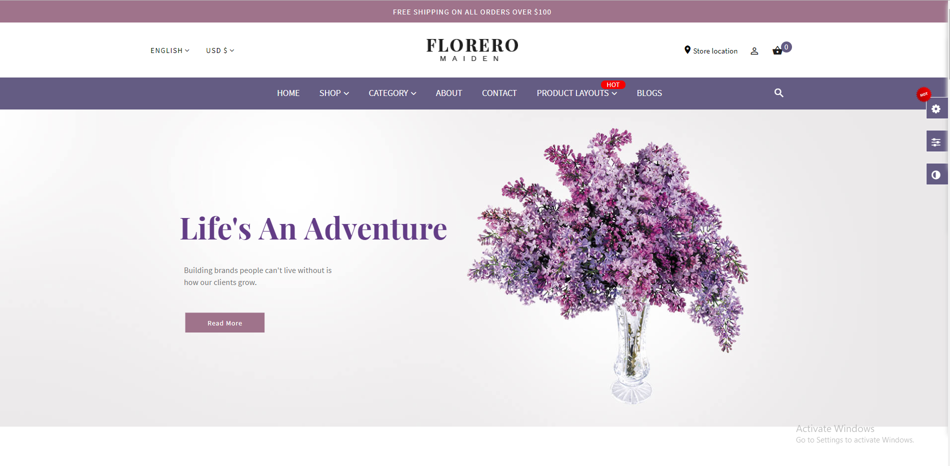 Leo Florero best free Prestashop flower themes
