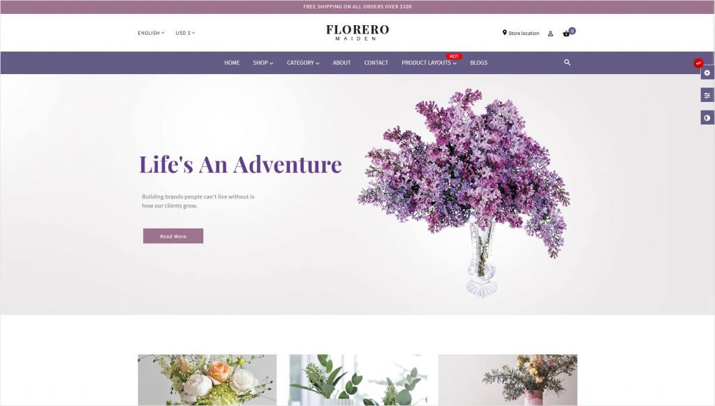 florero flower prestashop theme