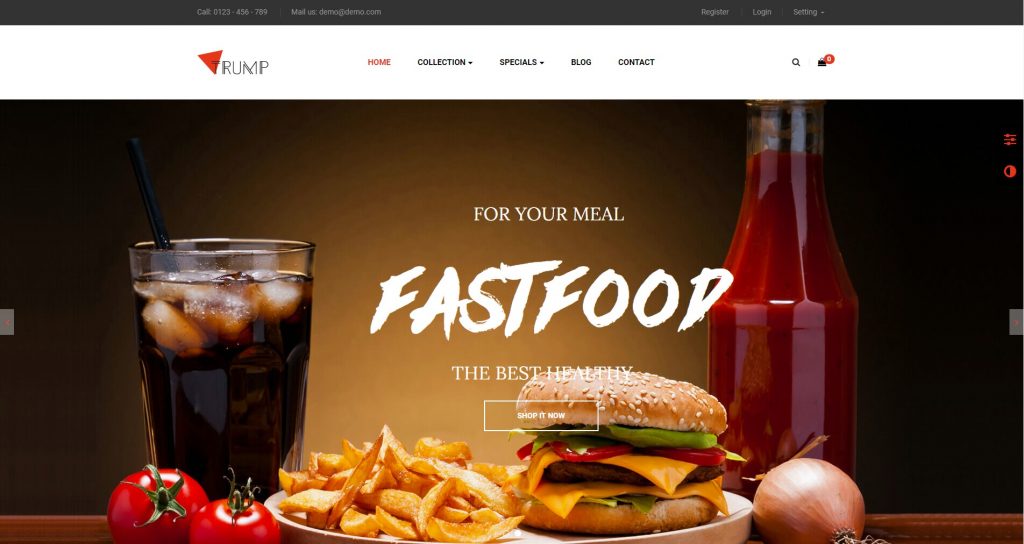 leo trump free food prestashop theme