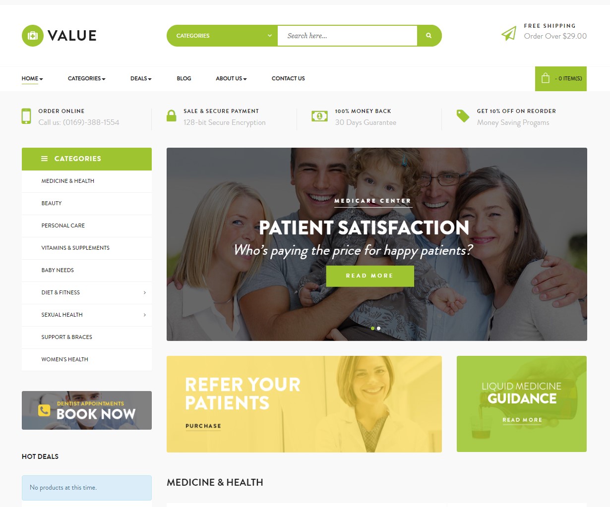 leo value healthy medical prestashop themes