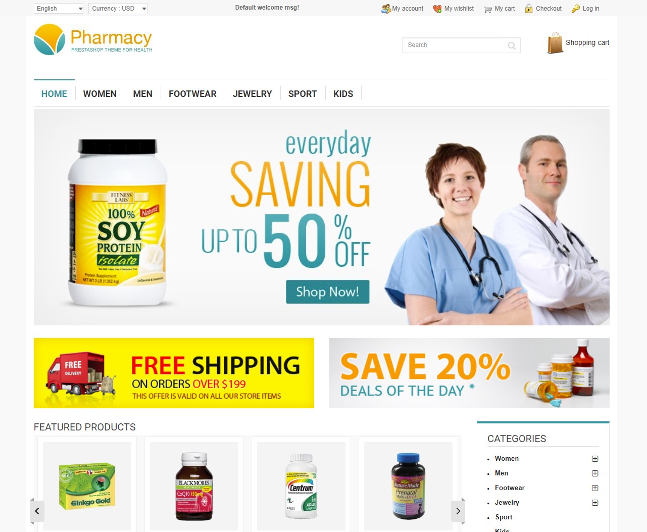 pos pharmacy medical prestashop theme