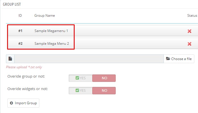 manage menu groups prestashop 1.7