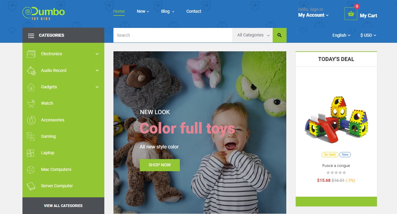 leo dumbo best toys kid store prestashop themes