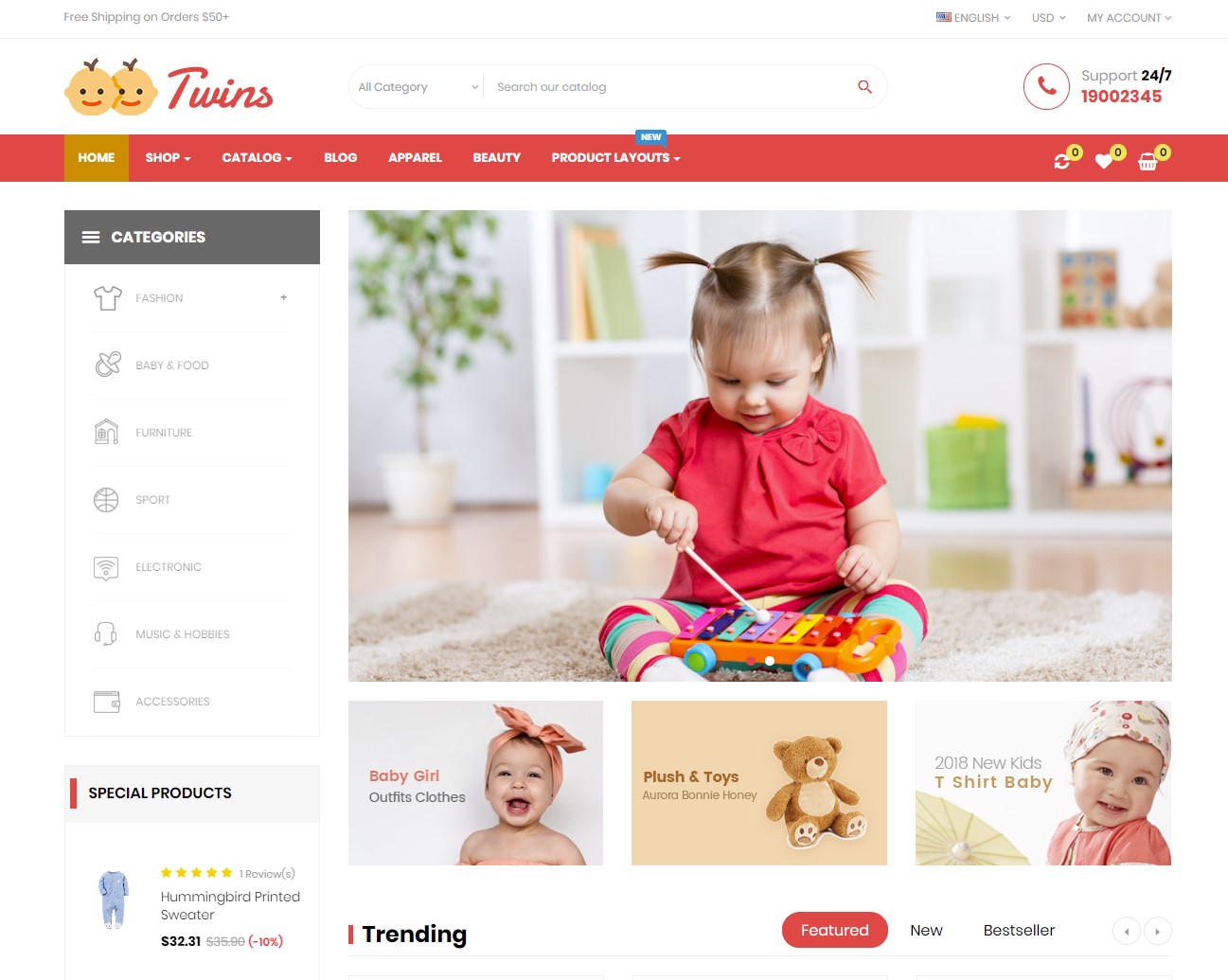 leo twins best baby store prestashop themes