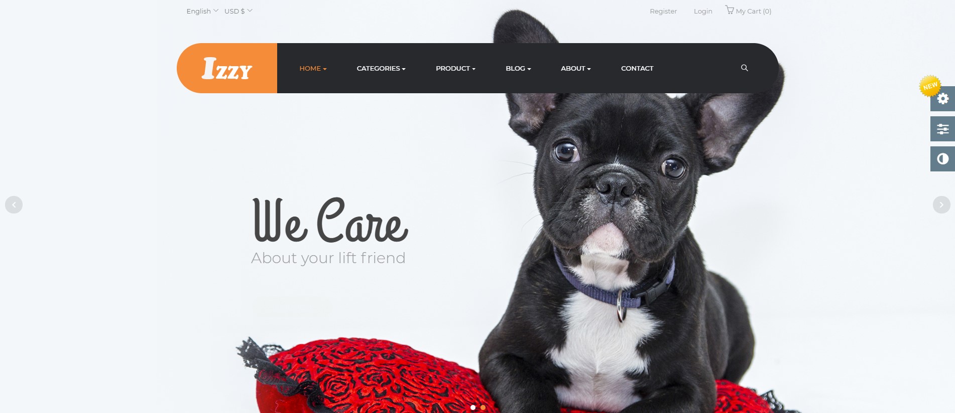 bos izzy pet shop prestashop business theme