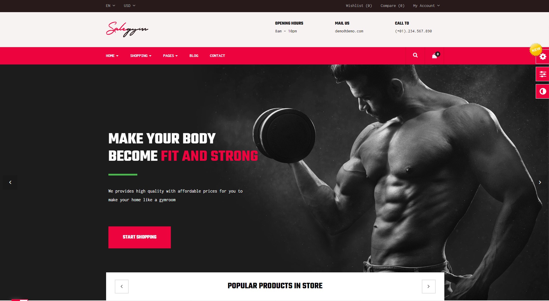 bos gymgear fitness sport fashion prestashop theme