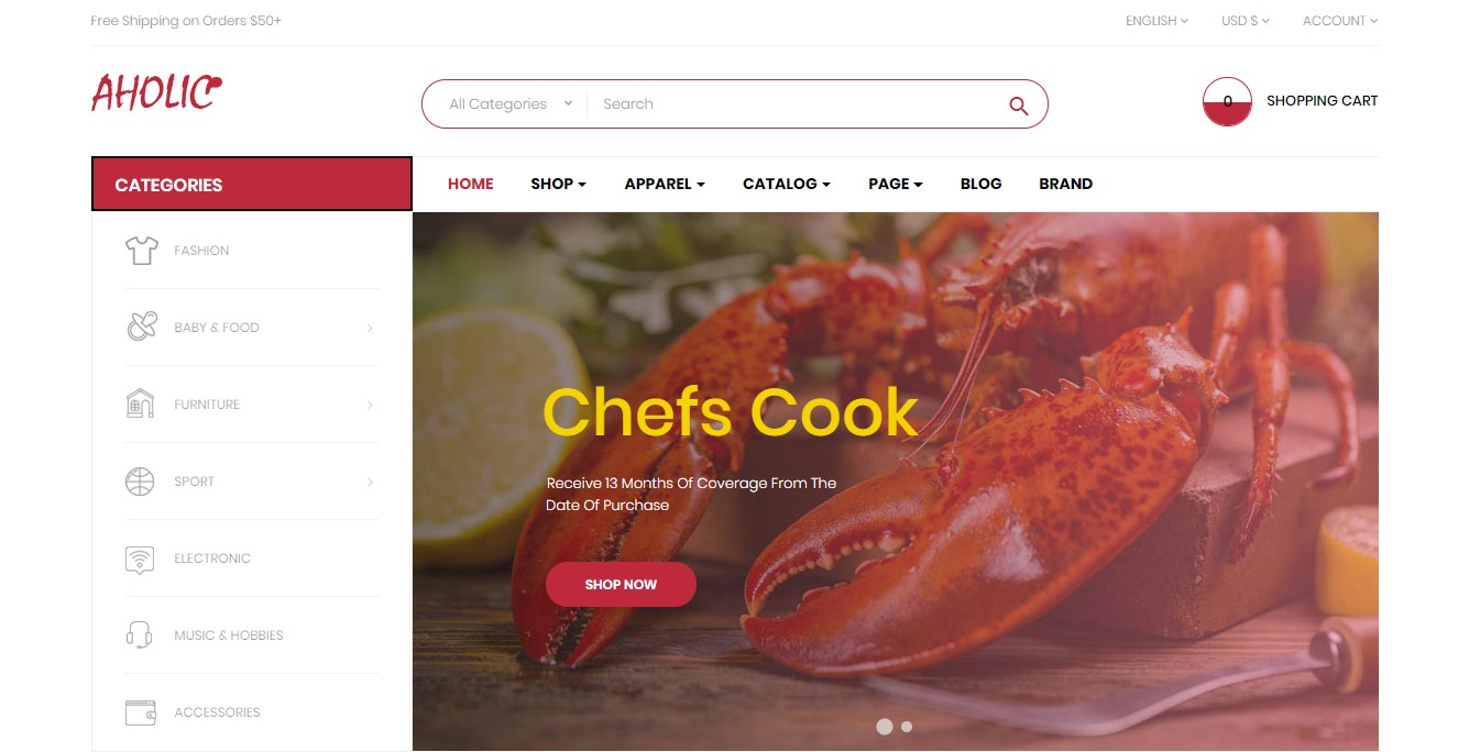 leo foodaholic best prestashop themes restarant