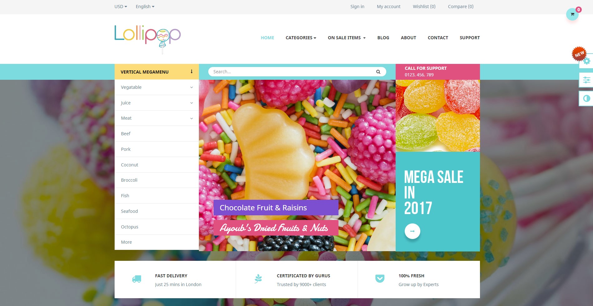 leo lollipop best prestashop 1.7 themes for candy