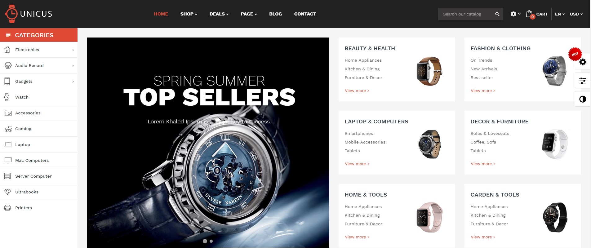 Leo Unicus Watches Store PrestaShop Themes