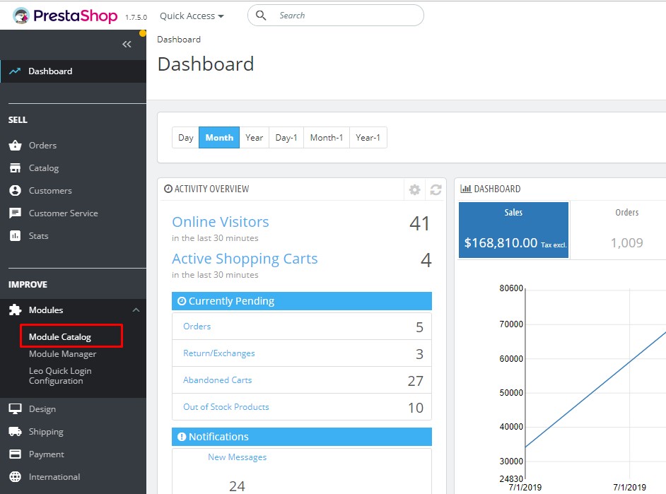 upload ap marketplace prestashop module to admin