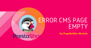 error cms page empty ap page builder prestashop module