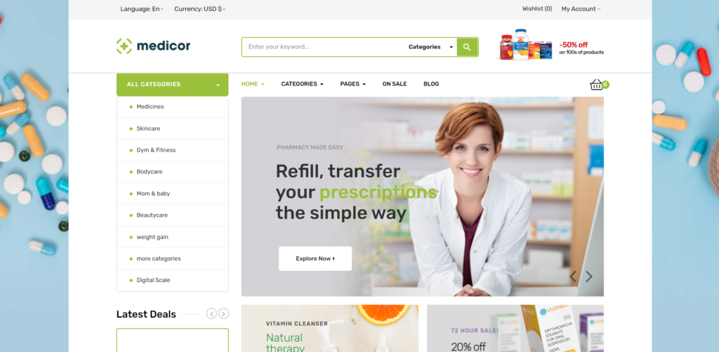 Leo Anti Covid Free Prestashop Medical Template Preview