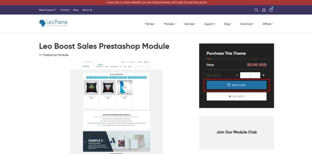 purchase Leo Boosts Sale Prestashop module