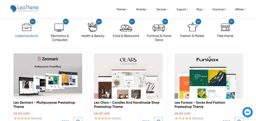 Prestashop themes 1.7 collection