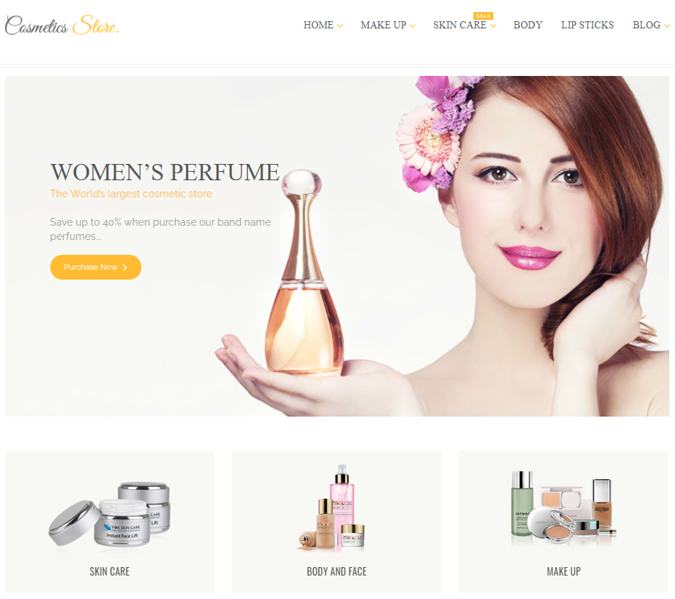 Cosmetics Store - Specific Prestashop Theme for cosmetics, Health and Beauty Stores