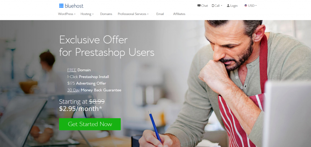 bluehost-prestashop-hosting