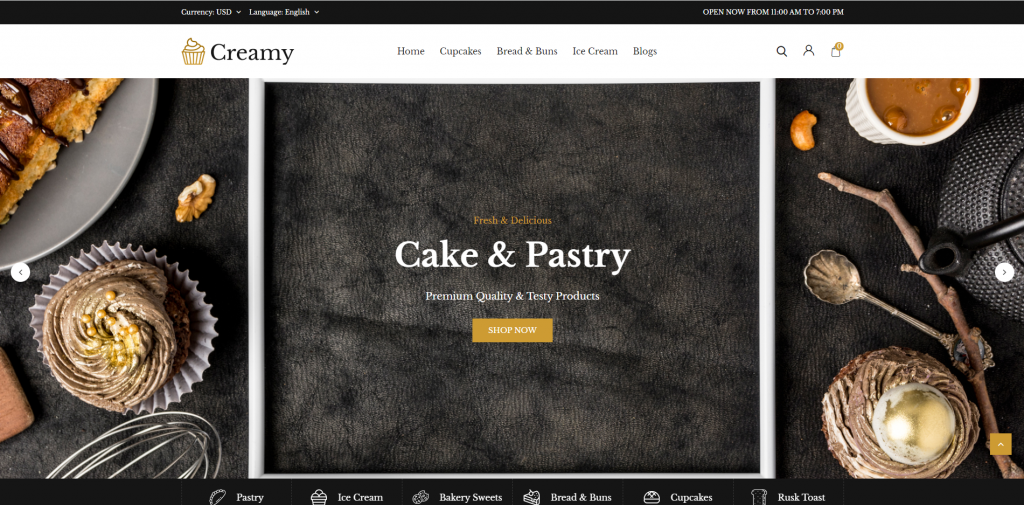 Creamy Bakery Prestashop Theme