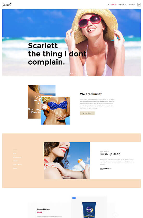 Leo Sunset Swimwear Fashion Prestashop Theme