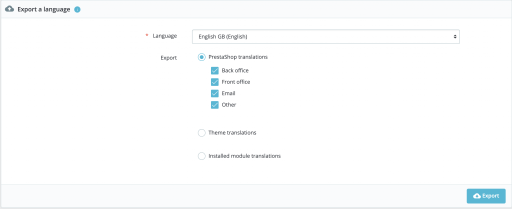 Prestashop 1.7.8.0 releases new translations