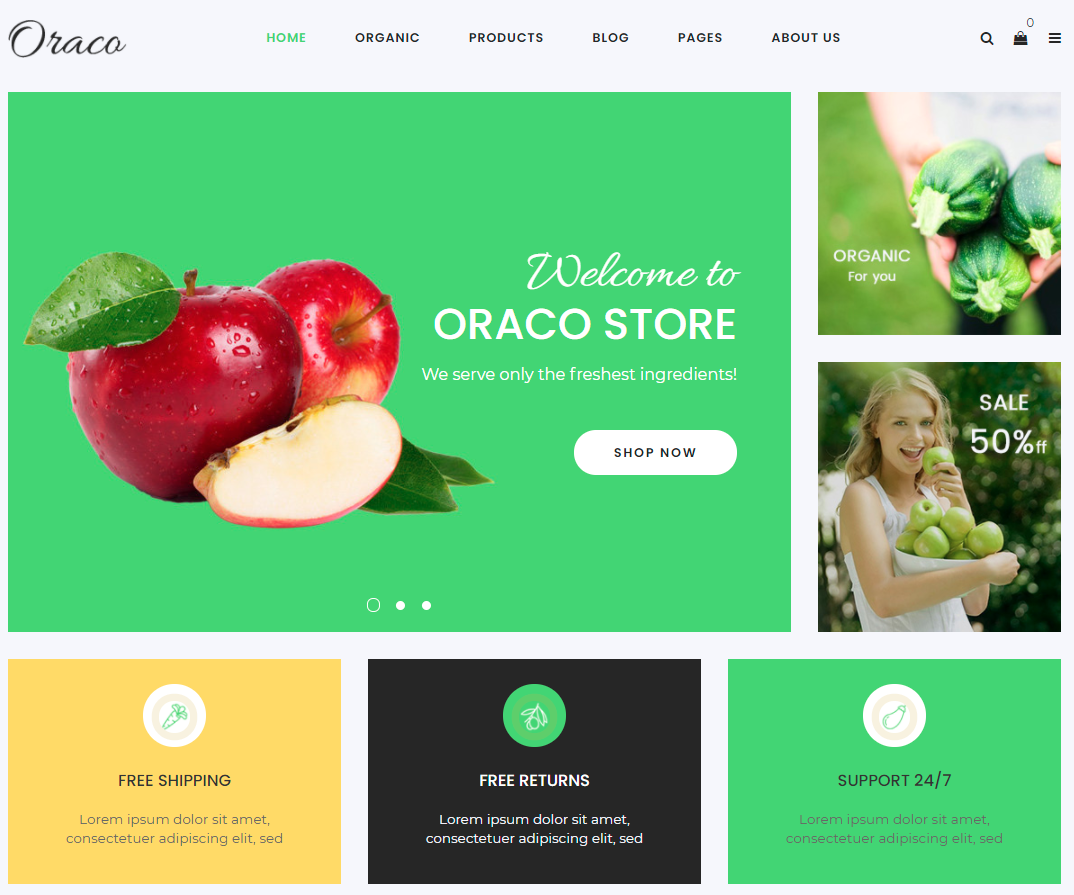 Oraco - Organic & Healthy Food PrestaShop 1.7 Theme