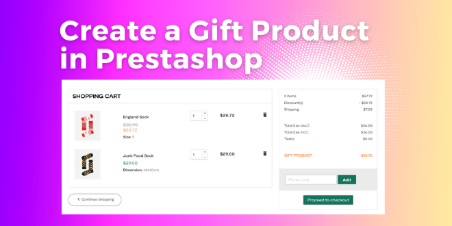 create gift product in Prestashop admin
