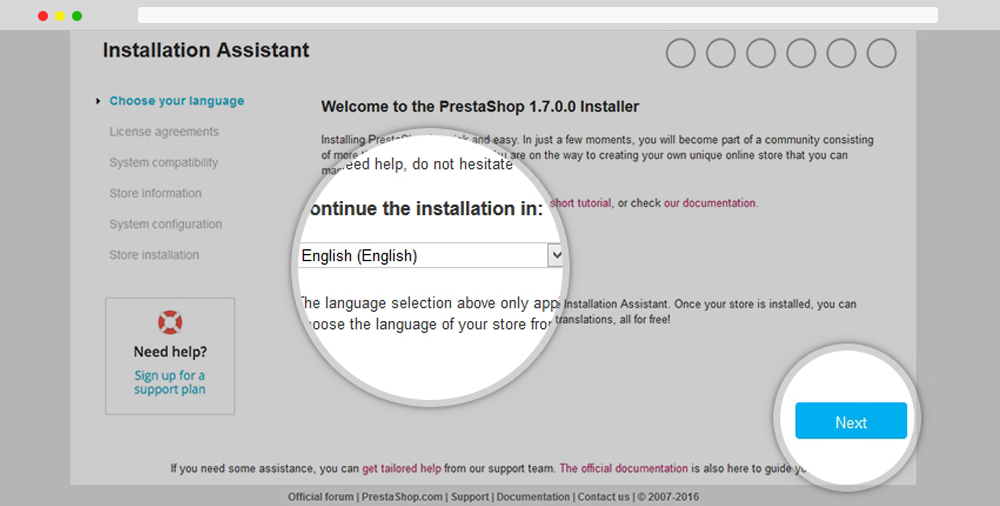 1. install prestashop 1.7 default