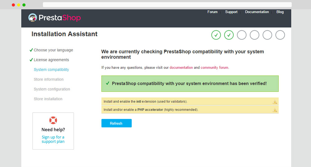 3. install prestashop 1.7 default