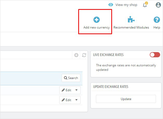 4. add currency prestashop 1.7