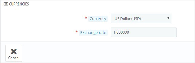 5. add currency prestashop 1.7