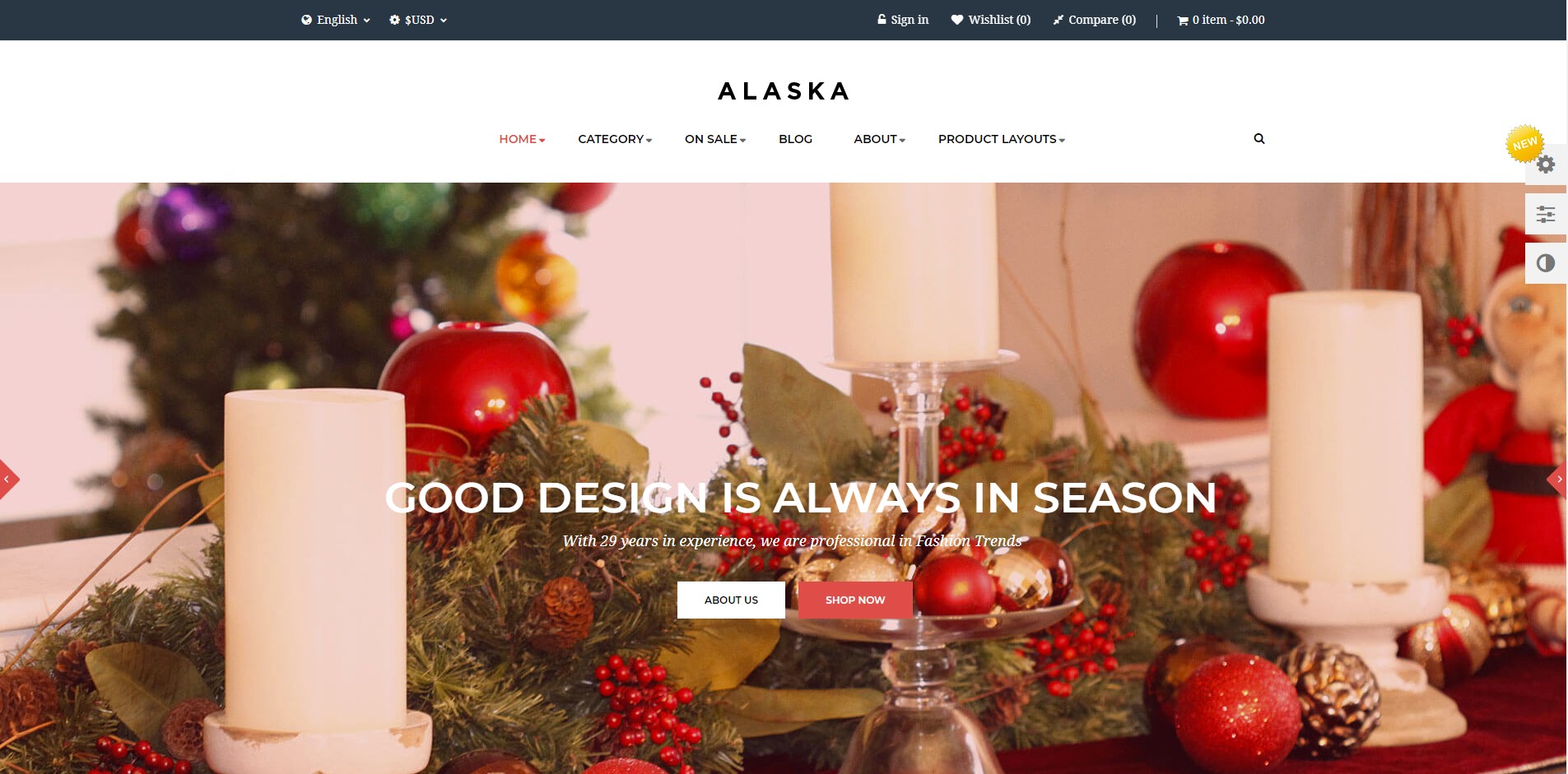 leo alaska best prestashop christmas theme