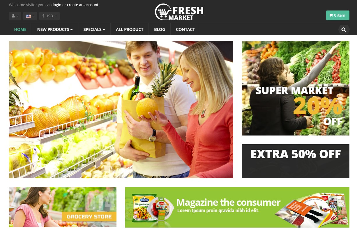 leo fresh store Supermarket PrestaShop Theme