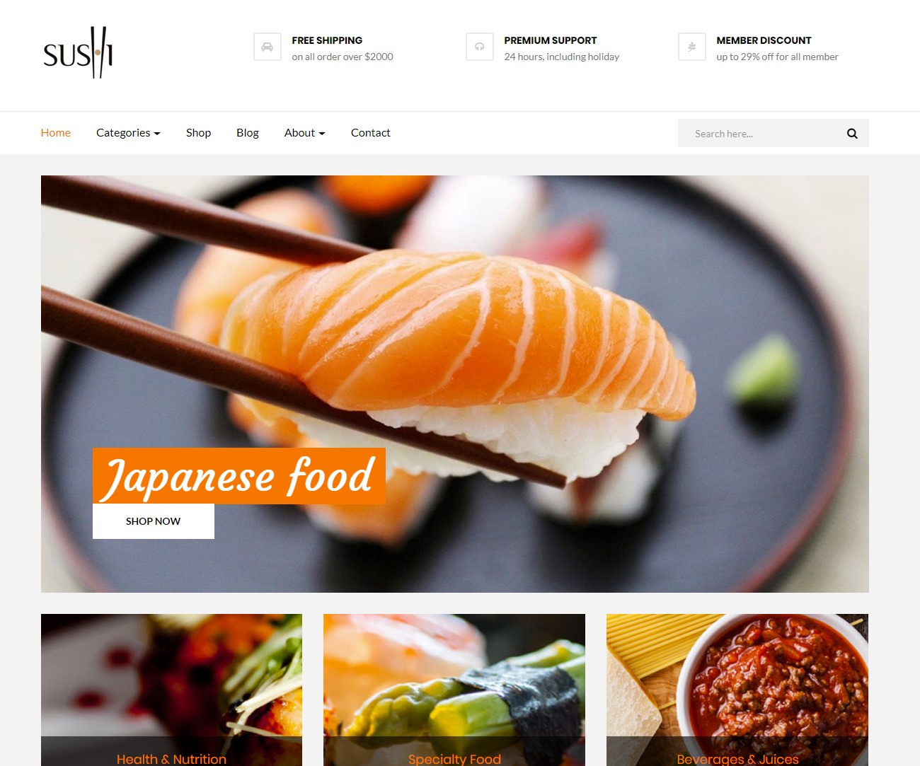 leo sushi Japanese Food PrestaShop Theme