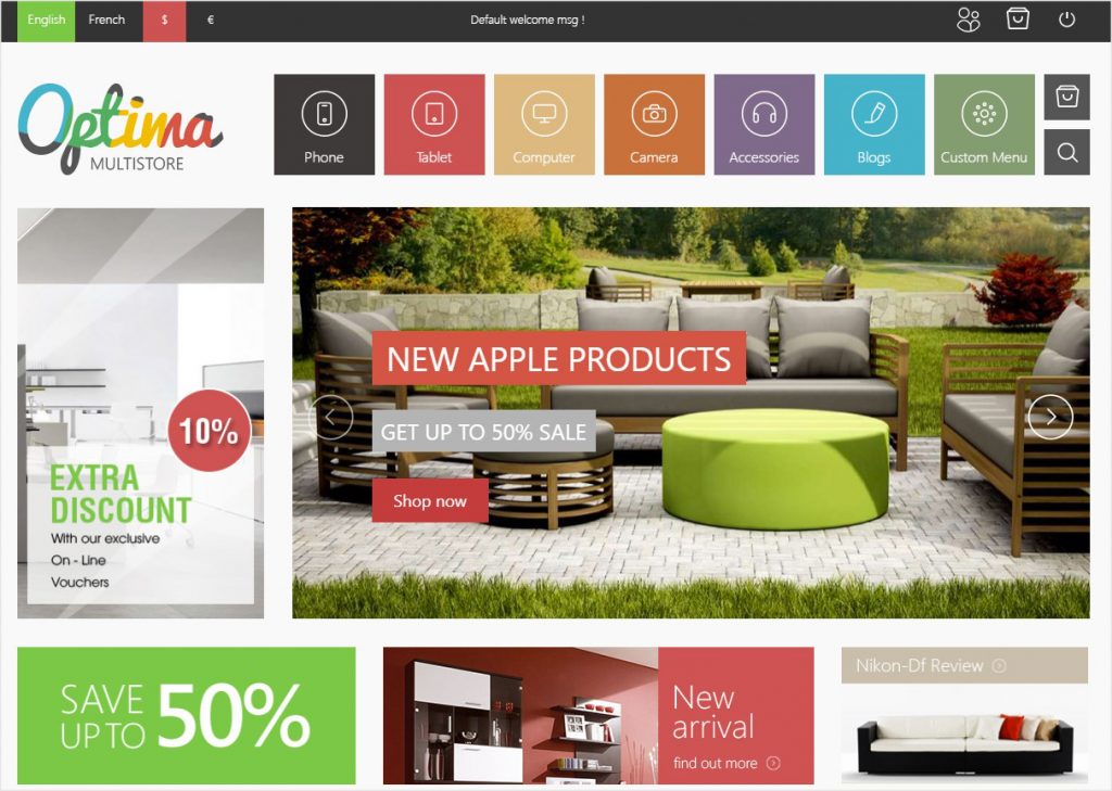 optima furniture prestashop theme