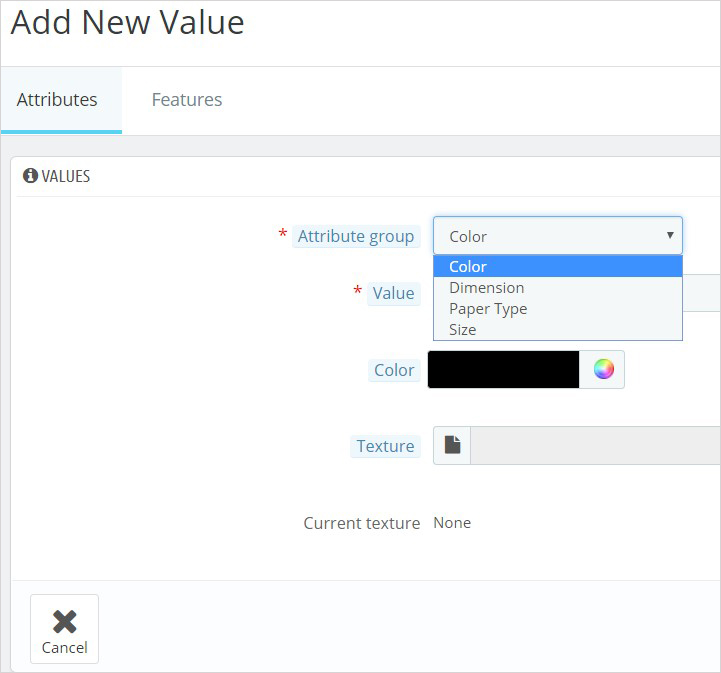 add new attribute value prestashop 1.7.x