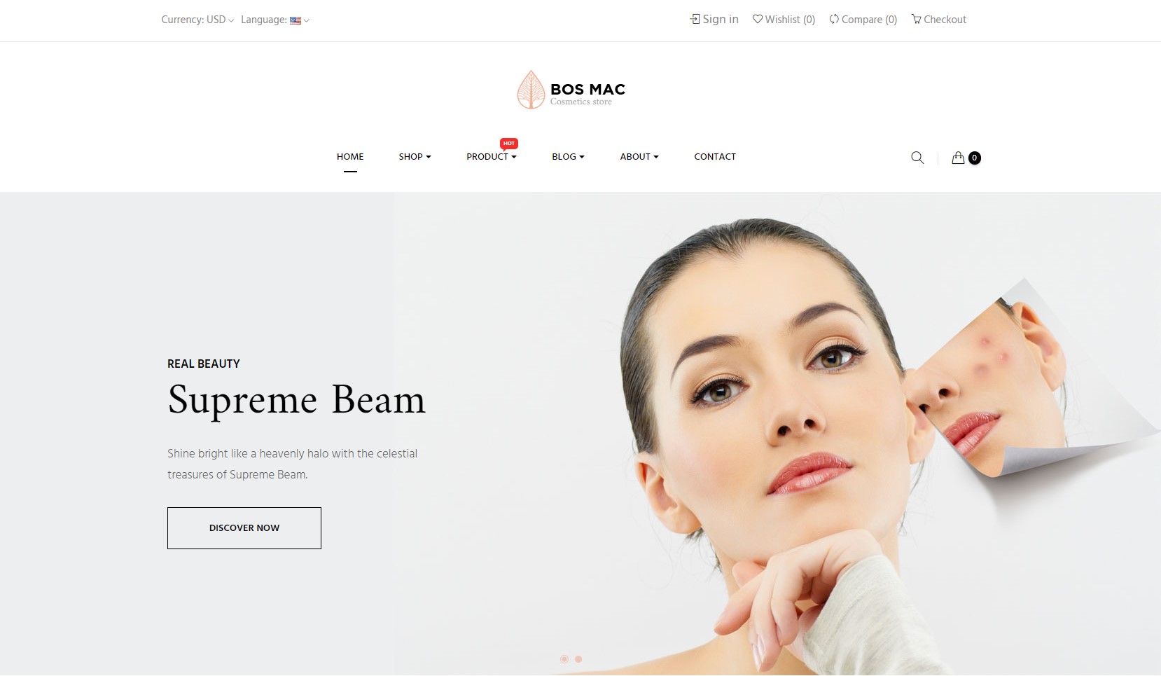 bos mac cosmetics beauty & healthcare prestashop theme