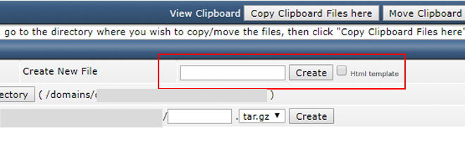 create new file cpanel 4