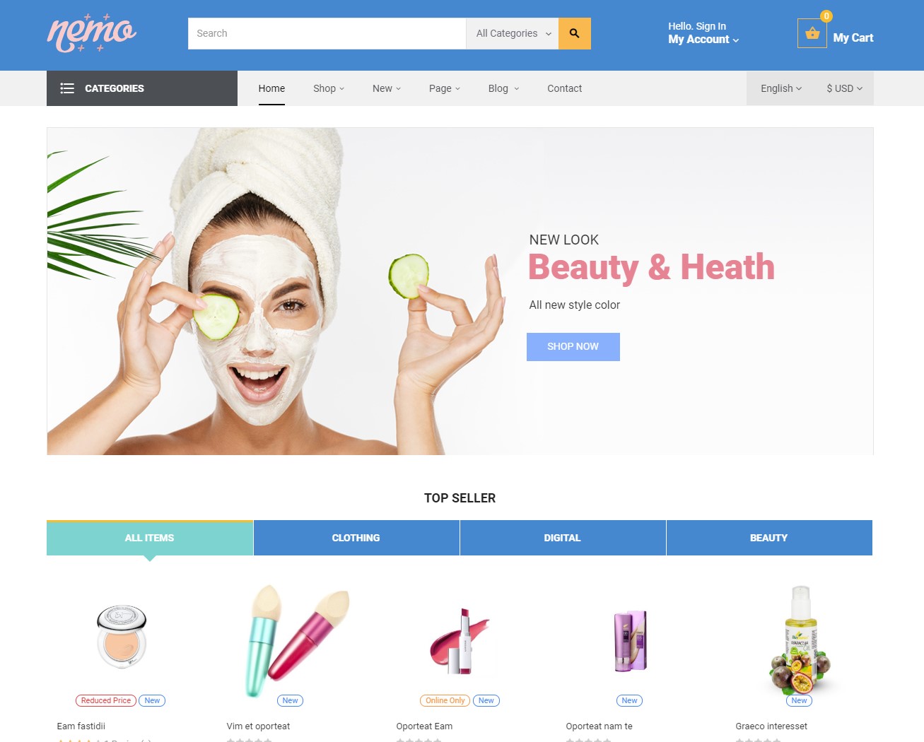 leo nemo beauty healthy prestashop theme