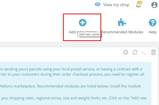 2.add new carrier prestashop 1.7.5
