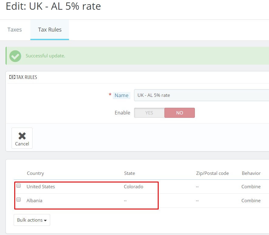 6.apply tax rules with countries prestashop 1.7.5