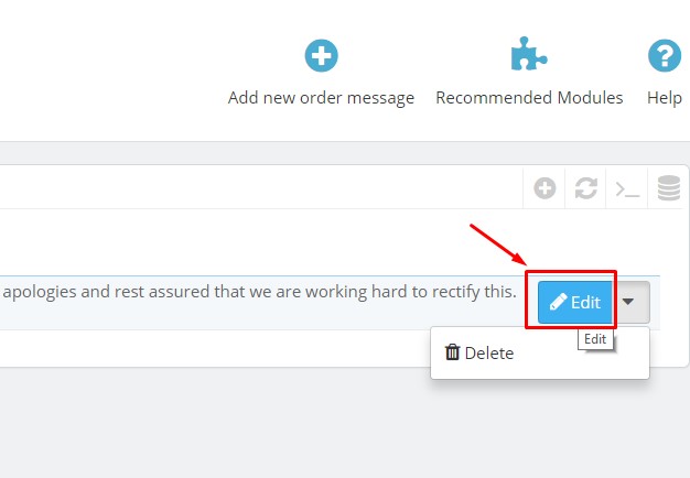 edit order message prestashop 1.7.5