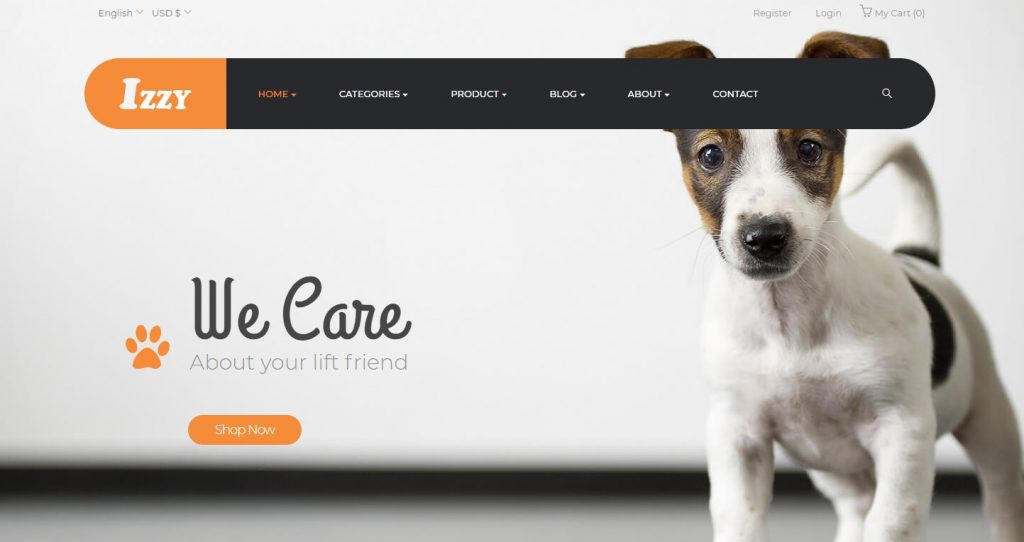 bos izzy best prestashop pet shop themes