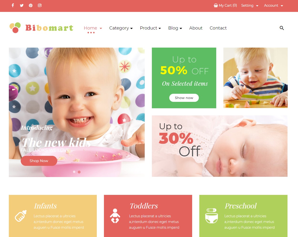 leo bibomart baby store prestashop business theme