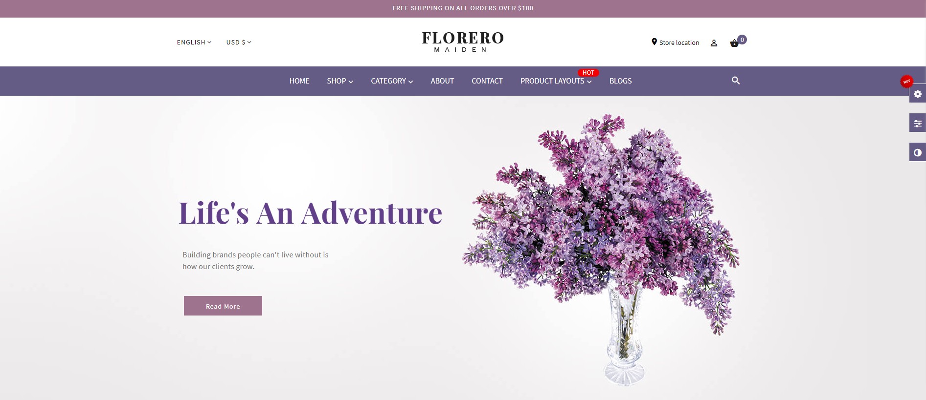 leo florero flower business theme