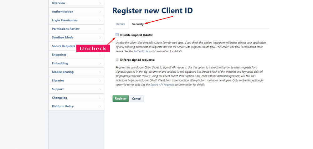 4.how-to-add-widget-instagram-register-new-client-ID