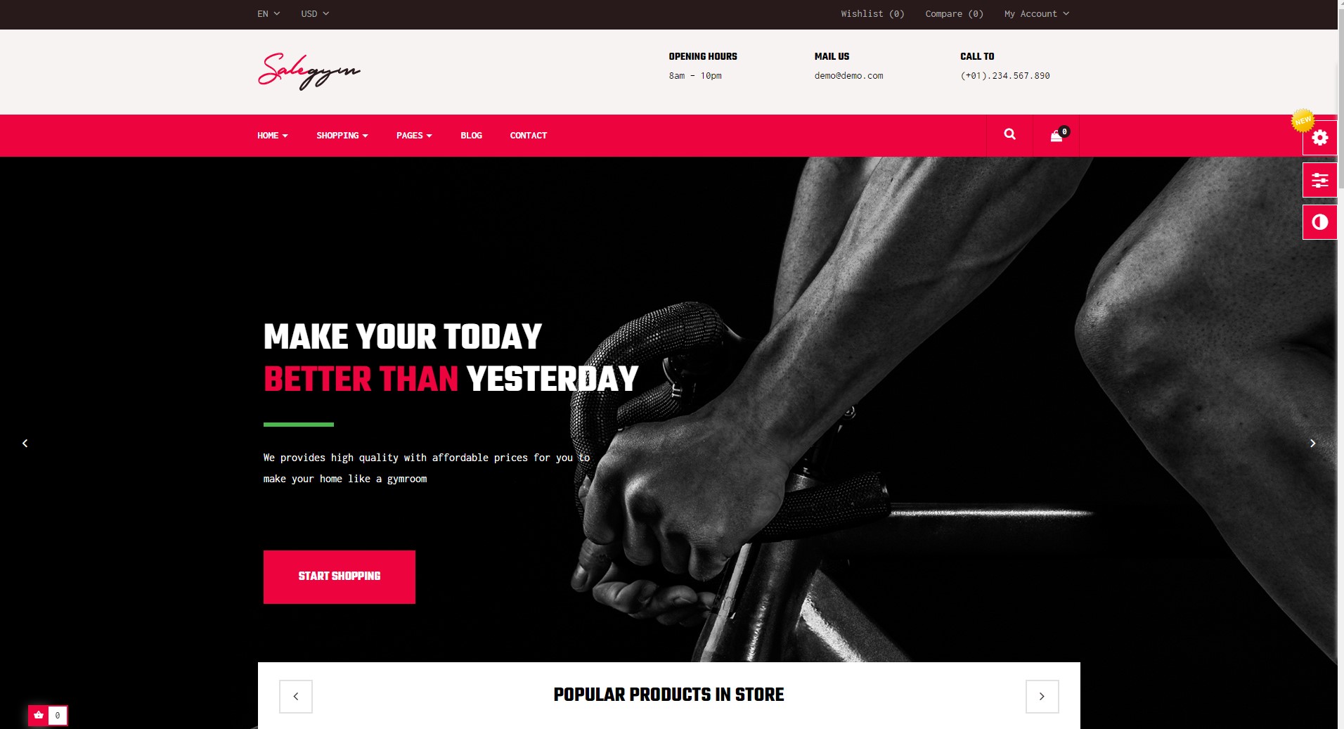 Bos Gymgear Gym & Fitness PrestaShop Theme