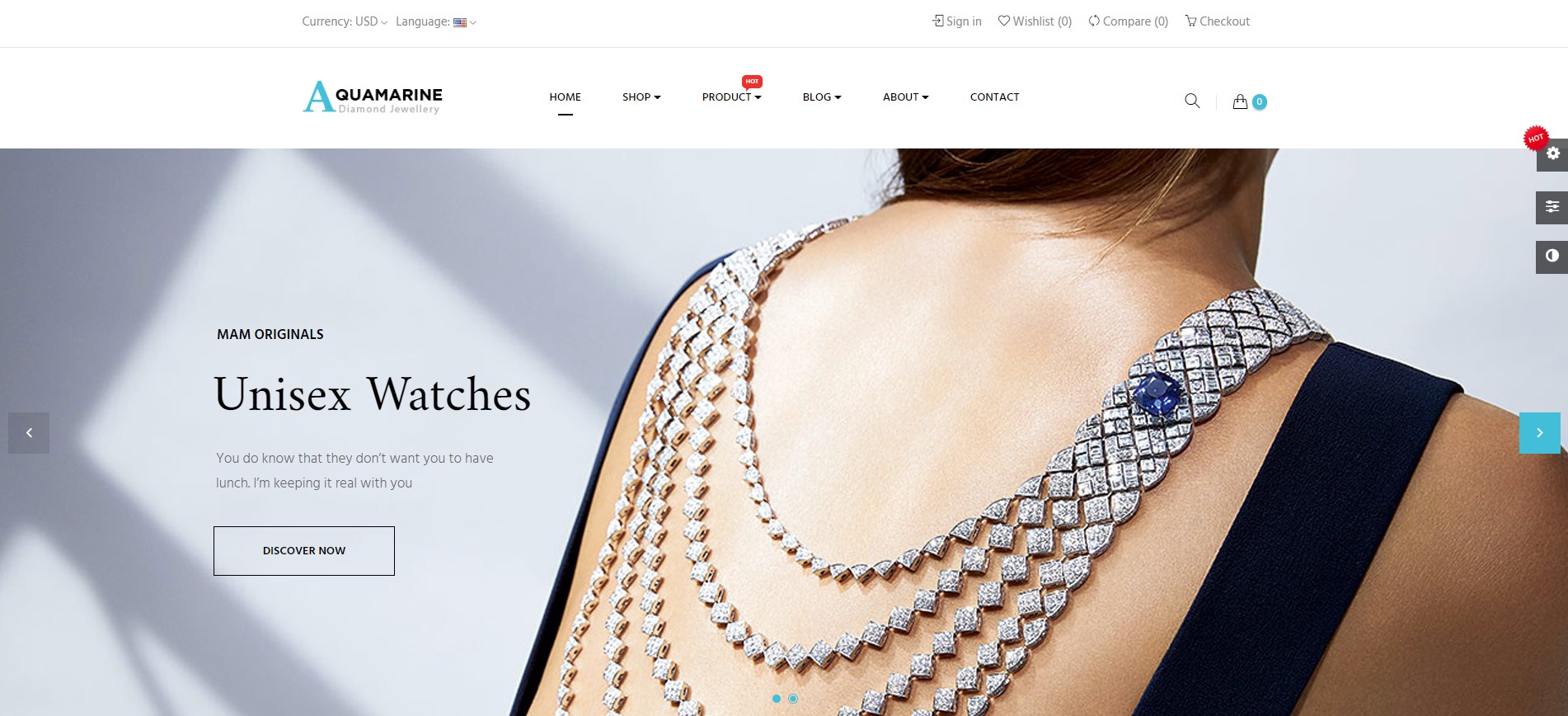 Leo Aquamarine Jewelry PrestaShop Theme