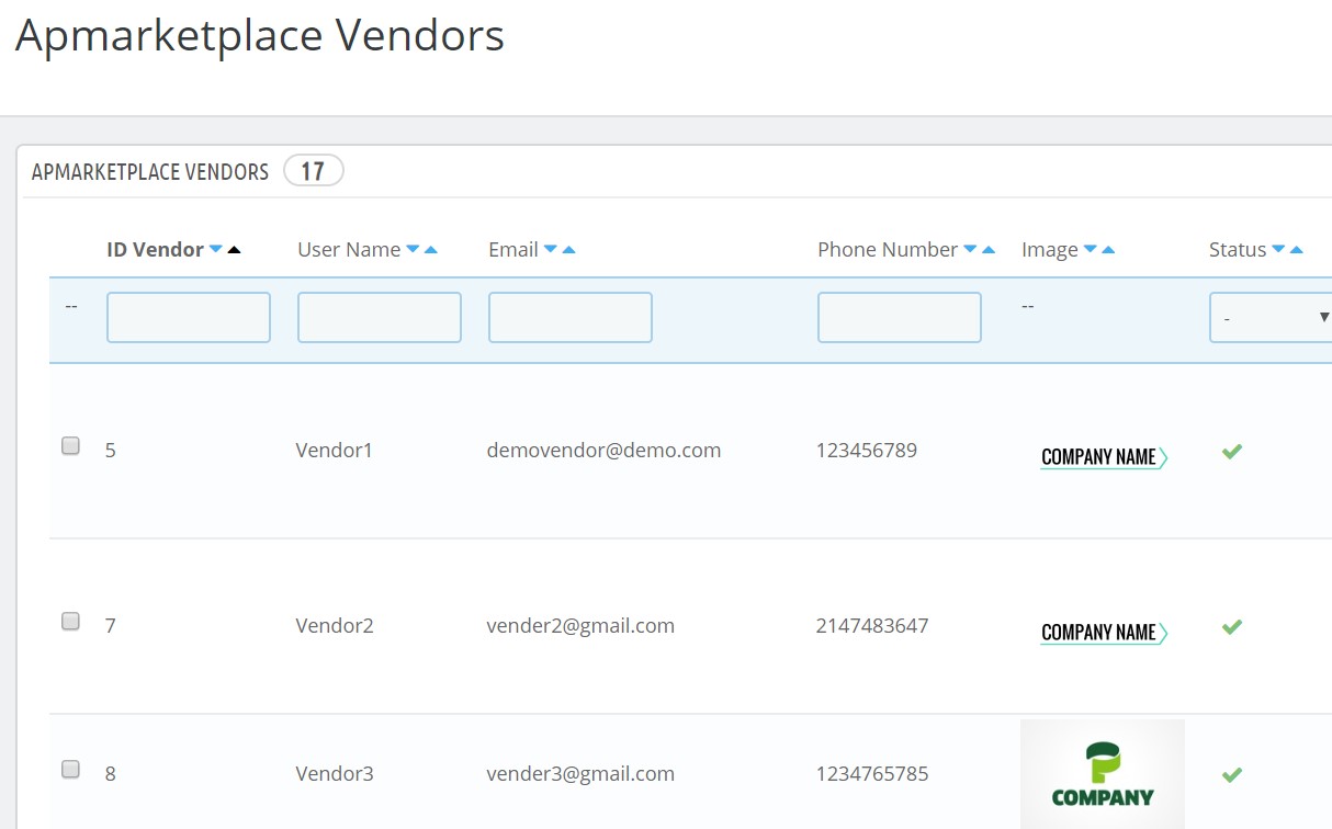 manage apmarketplace vendors