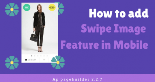 how to add swipe image feature in mobile version