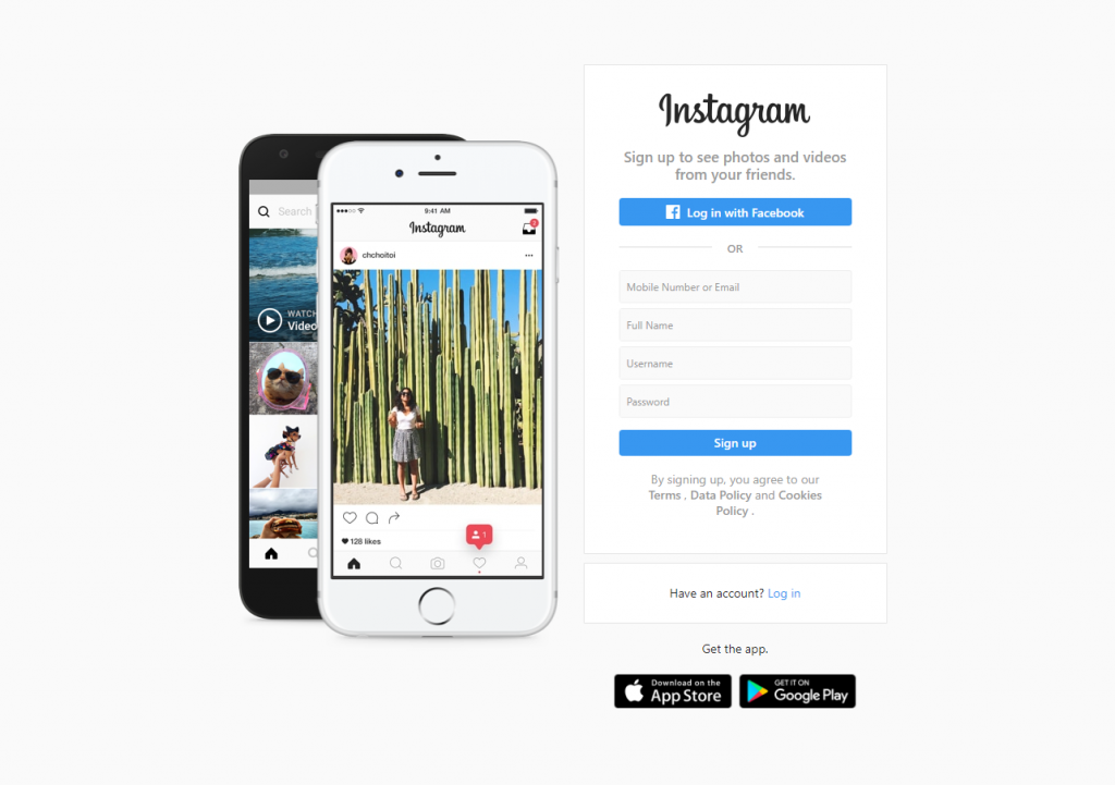 1. login Instagram account