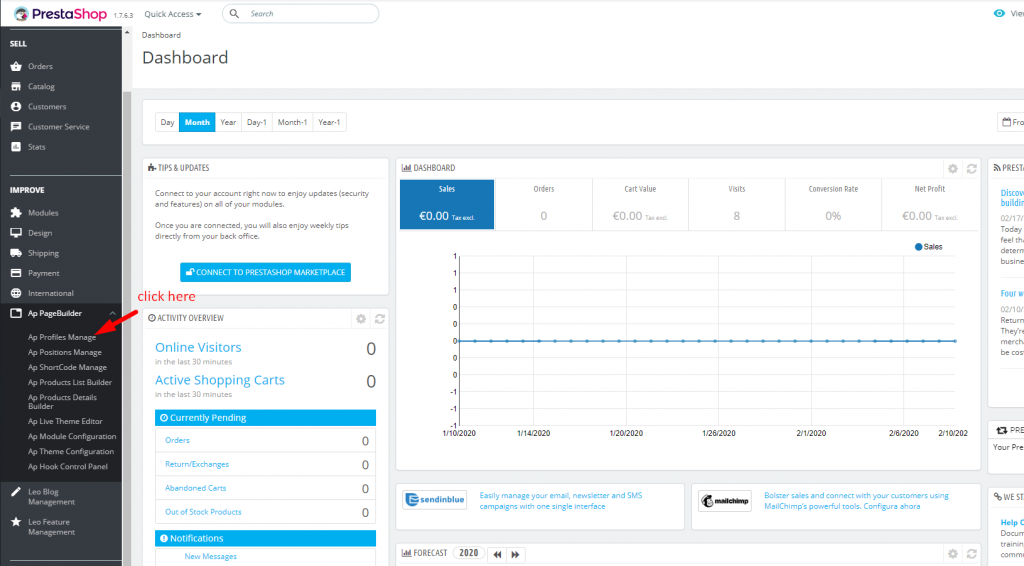 13. access ap profiles manage in Ap Page Builder Module